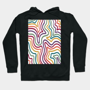 Retro Rainbow Liquid Swirls Hoodie